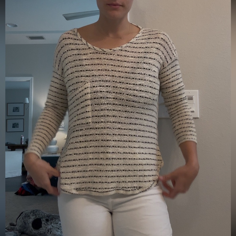 Free people open back thin sweater